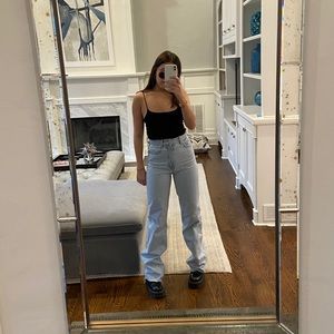 Zara Hi-rise Wide Leg Jeans